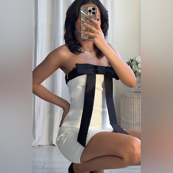 NWT ZARA STRAPLESS BOW DRESS SIZE SIZE S - Picture 10 of 11